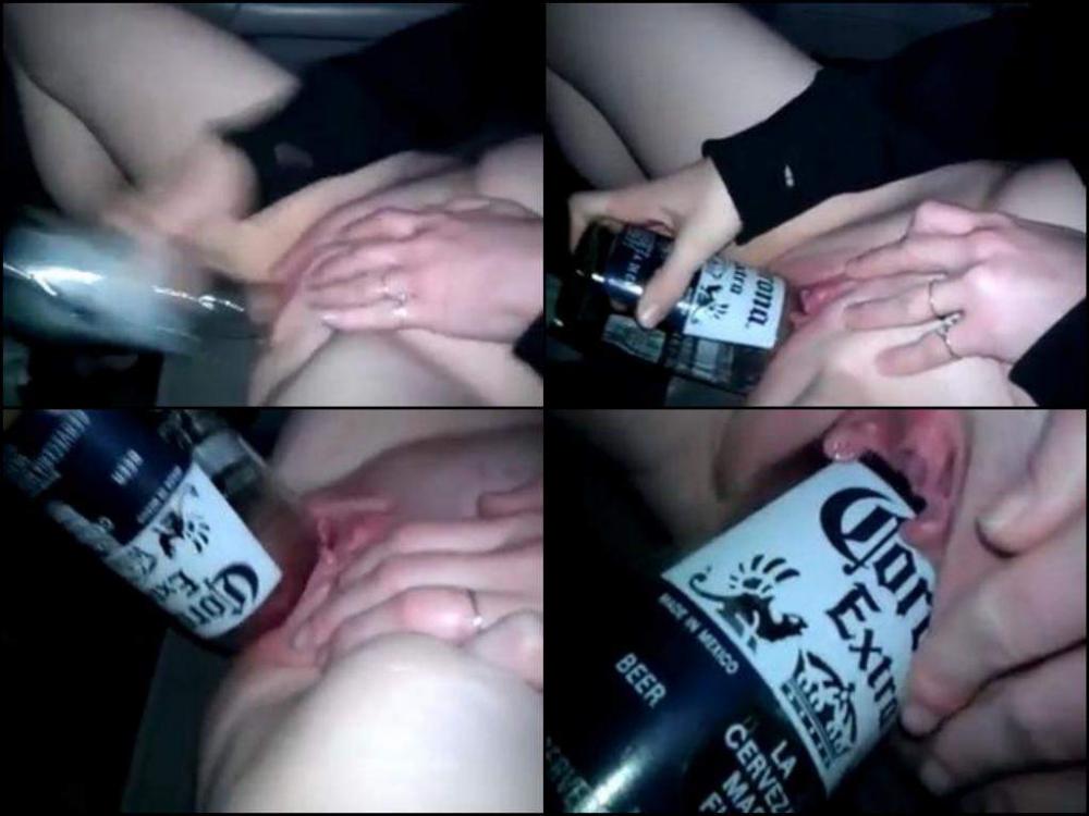 Beer-bottle-very-close-mature-pussy-inse