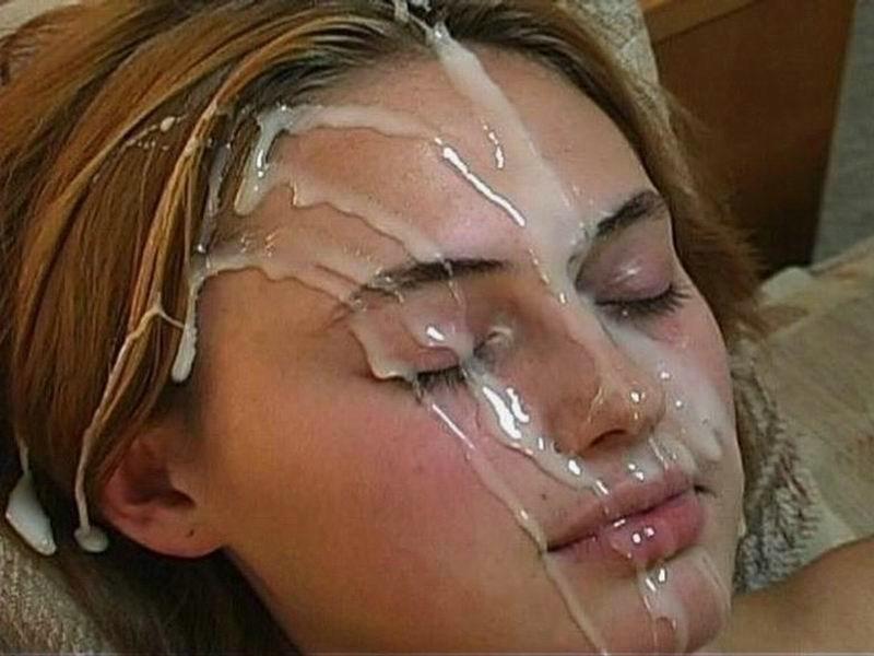 Sperma im gesicht Hot pics